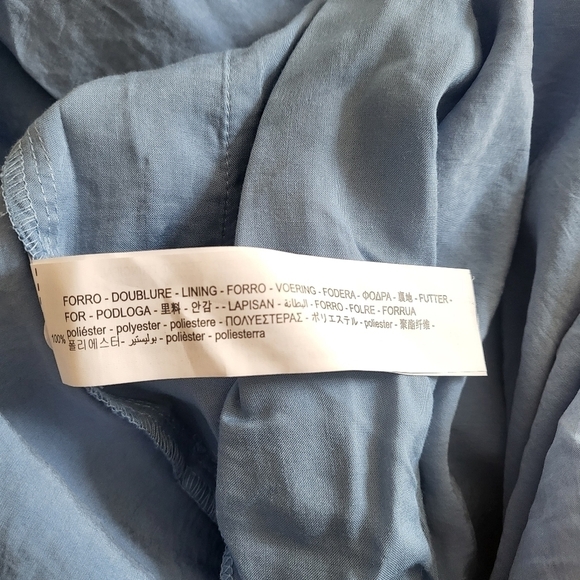 New Zara Soft Belted Blue Jumpsuit NWT Size Small - Picture 11 of 12